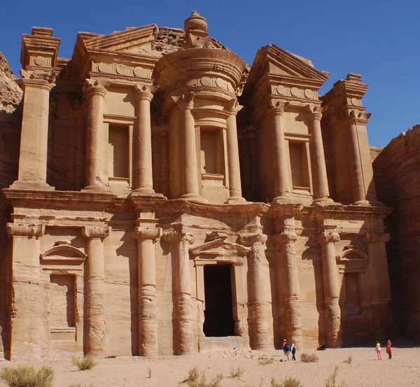 Petra Jordan 129 Deir Veya Deir Ürdün Eski Petra Kentinde — Stok fotoğraf