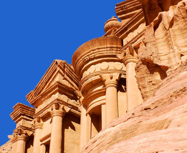 Petra Jordan 2008 Deir Deir Monastery Monumental Building Carved Out — Stock Photo, Image