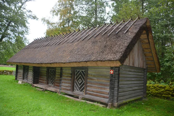 Puhalepa Parish Hiiumaa Estonia 2015 Old Cottage Cum Threshing Barnon — 图库照片