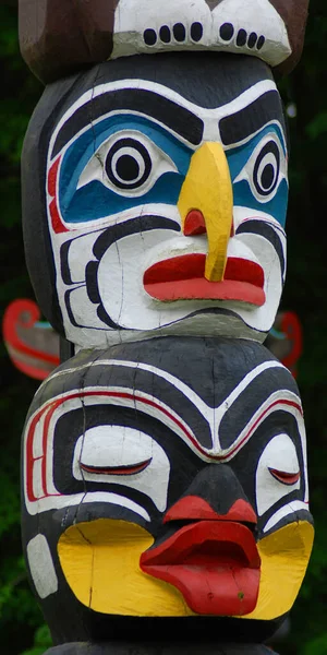 Vancouver Canada June 2015 Totem Poles Brockton Point Stanley Park — Stock Photo, Image