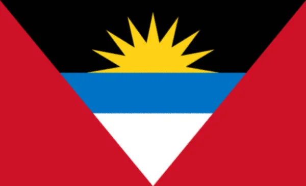 Bandeira Vetorial Detalhada Antígua Barbuda — Fotografia de Stock