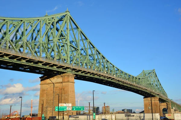 Montreal Canada 2019 Ponte Jacques Cartier Uma Ponte Treliça Aço — Fotografia de Stock