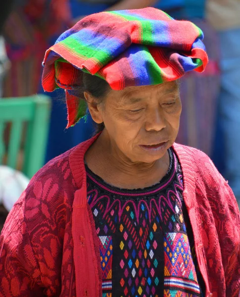 Chichicastenango Gustemala Abril 2016 Retrato Una Mujer Maya Pueblo Maya — Foto de Stock