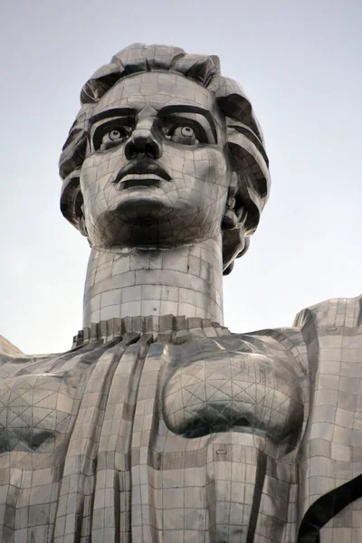 Kiev Ukraine Monumento Pátria Uma Estátua Monumental Escultura Faz Parte — Fotografia de Stock