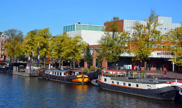Amsterdam Nizozemsko Říjen 2015 Kanál Amsterdamu Byl Nazýván Benátkami Severu — Stock fotografie