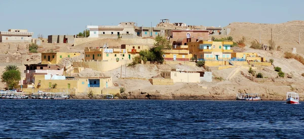 Nile River Bank Egypt Nov 2008 Village Nile River Shore — 스톡 사진