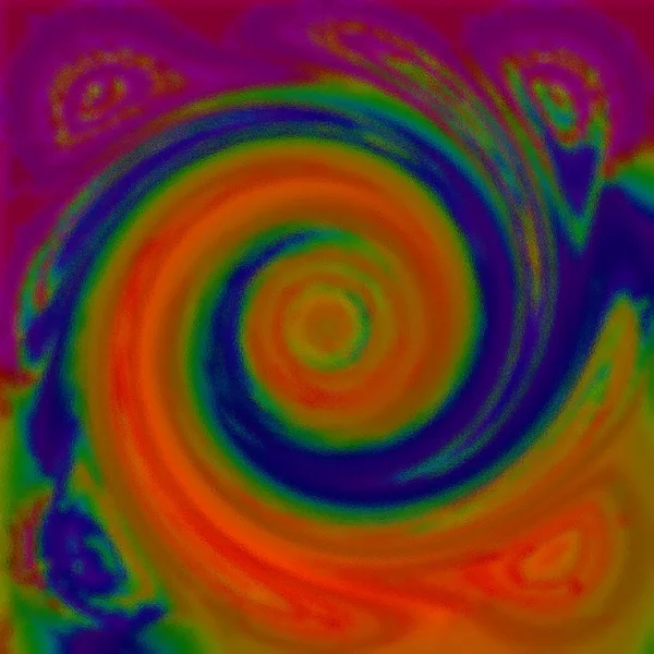 Lila Orange Blau Psychedelische Spirale Fraktale Muster Hintergrund — Stockfoto