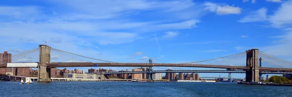 New York City Brooklyn Bridge Uno Dei Ponti Sospesi Più — Foto Stock