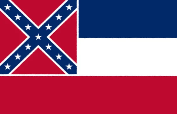 Bandeira Vetora Mississippi Símbolo Estado Mississippi — Fotografia de Stock