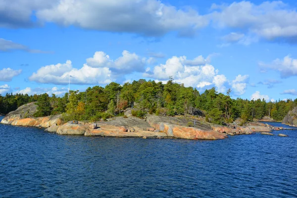 Вид Узбережжя Острова Вартіосаарі Гельсінкі Фінляндія — стокове фото