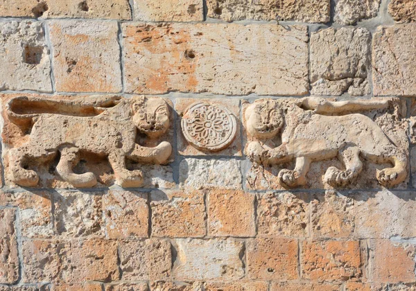 Jerusalem Israel 2016 Detaljer Lions Port Startpunkten För Dolorosa Jesu — Stockfoto