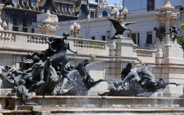 Buenos Aires Argentina Novembro 2011 Estátua Praça Congresso Parque Público — Fotografia de Stock