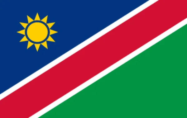 Uma Bandeira Namíbia — Fotografia de Stock