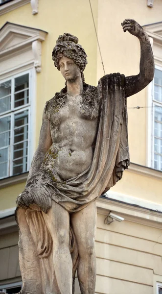 Lviv Ukraine Statua Dell Anfitrite Nella Piazza Del Mercato Lviv — Foto Stock
