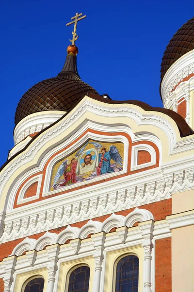 Estonie Tallinne 2015 Cathédrale Alexandre Nevsky Est Une Cathédrale Orthodoxe — Photo