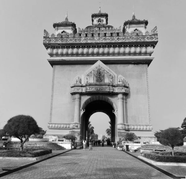 Vientiane Laos Patuxai Bokstavligen Betyder Victory Gate Eller Gate Triumph — Stockfoto