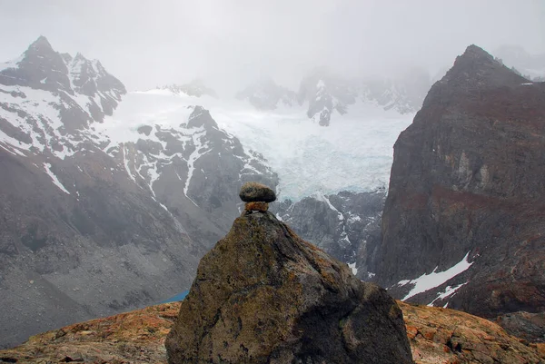 Krajina Hory Monte Fitz Roy Národním Parku Los Glaciares Patagonia — Stock fotografie