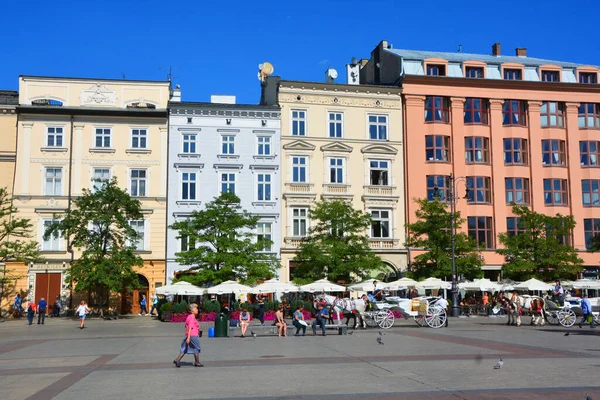 Kracow Poland Der Hauptplatz Der Krakauer Altstadt Kleinpolen Ist Der — Stockfoto