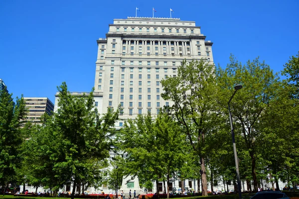 Montreal Quebec Canada Edifício Sunlife Montreal Canada Sun Life Building — Fotografia de Stock