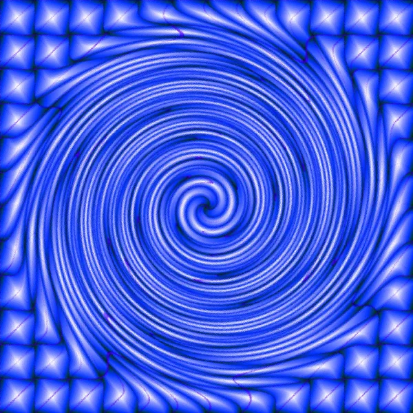 Fundo Padrão Fractal Espiral Psicodélico Azul — Fotografia de Stock