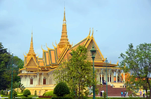 Phnom Penh Cambogia March Королівський Палац Комплекс Будівель Які Слугують — стокове фото