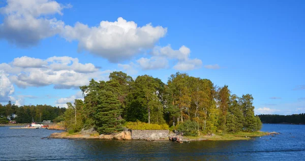 Vista Costa Ilha Vartiosaari Helsinque Finlândia — Fotografia de Stock