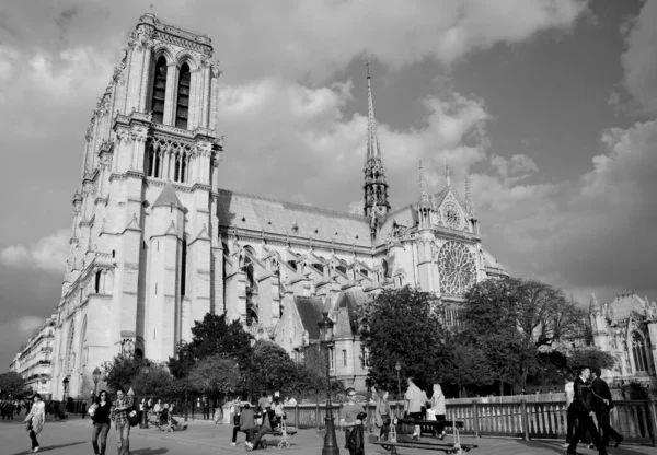Μητρόπολη Notre Dame Στο Παρίσι Γαλλία — Φωτογραφία Αρχείου