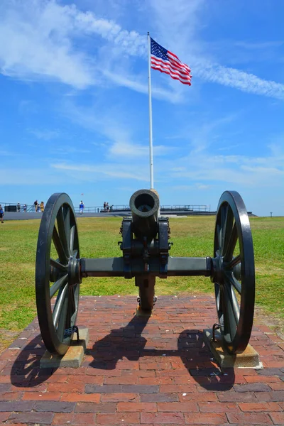 Charleston 2016 Canon Fort Sumter Είναι Ένα Θαλάσσιο Φρούριο Στο — Φωτογραφία Αρχείου