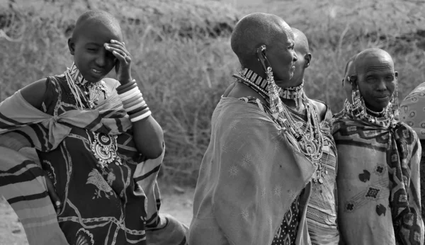 Amboseli Kenya Okt Oidentifierat Afrikanskt Folk Från Masaistammen Förbereder Sig — Stockfoto
