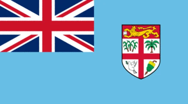 Fidzsi Nemzeti Hivatalos Zászló Hazafias Szimbólum Banner Elem Háttér Pontos — Stock Fotó