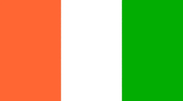 Cote Ivoireの旗の背景テクスチャ — ストック写真