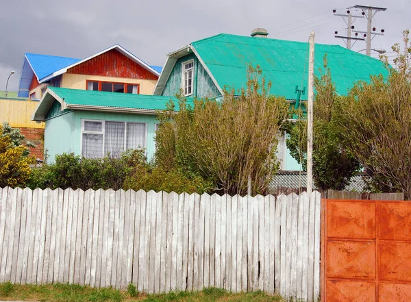 Piertos Natales Patagonia Chili Tyical Patagonian Houses Puerto Natales City — Photo
