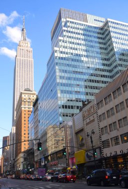 New York City, Ny - 29 Ekim 2013 'te New York' ta Empire State Binası. Empire State Binası 102 katlı bir binadır ve 40 yılı aşkın süredir dünyanın en yüksek binasıydı.