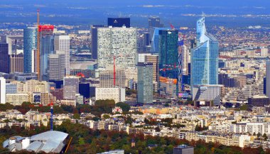 Frankfurt şehri manzarası Almanya 'nın en önemli şehri.