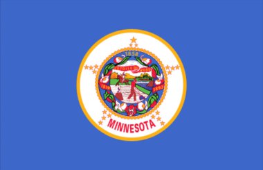 Minnesota eyaletinin bayrağı