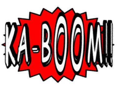 Çizgi roman bulutunda KA-BOOM illüstrasyonu