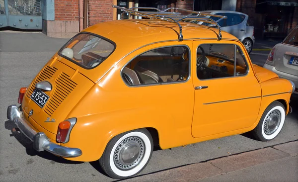 Helsinki Finland 2015 Fiat 600 City Car Produced Italian Manufacturer — Stock Photo, Image