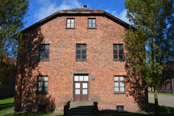 Auschwitz Birkenau Poland Auschwitz Concentration Camp Barracks Network German Nazi — Stock Photo, Image