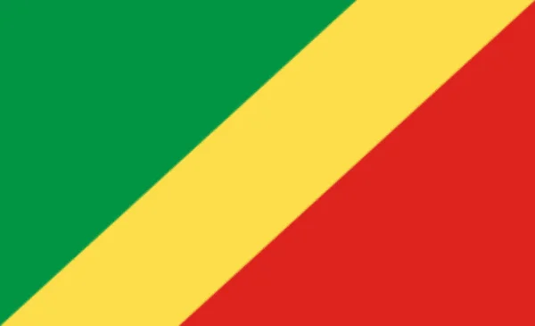 Vlajka Konžské Republiky Správné Velikosti Proporce Barvy Přesné Oficiální Standardní — Stock fotografie
