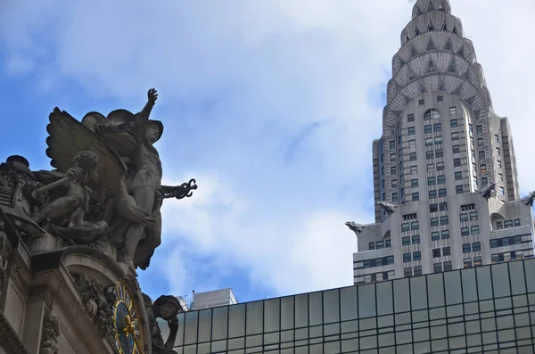 New York Usa Grand Central Station Iconic Beaux Arts Statue — Stock Photo, Image