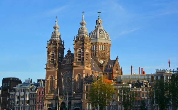 Amsterdam Netherland 2015 Basilica San Nicola Basiliek Van Heilige Nicolaas — Foto Stock