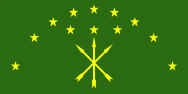 Fondo Bandera Vector Adygea —  Fotos de Stock