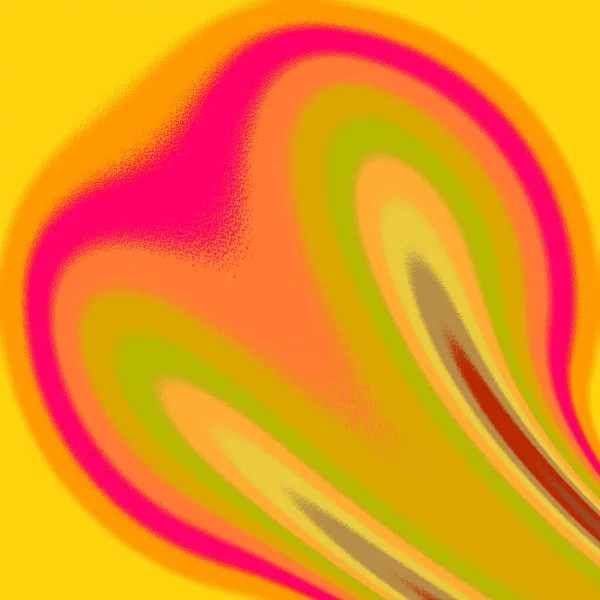 Жовтий Червоний Помаранчевий Філософський Глянсовий Розмитий Хвилі Візерунок Ілюстрація — стокове фото
