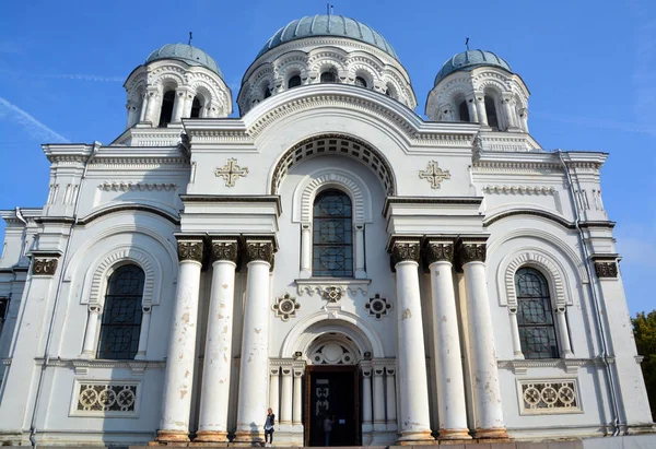 Lituânia Kaunas Setembro 2015 Igreja São Miguel Arcanjo Igreja Guarnição — Fotografia de Stock