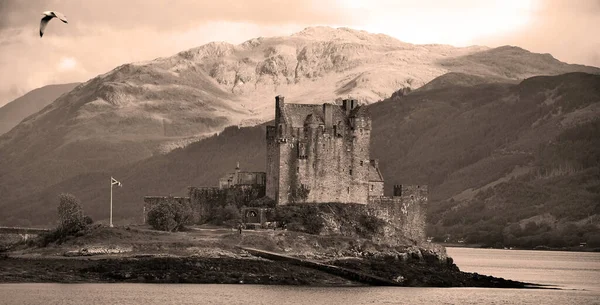 Эйлеанский Замок Донан Небольшой Остров Лох Дуйхе Западе Шотландии Соединен — стоковое фото