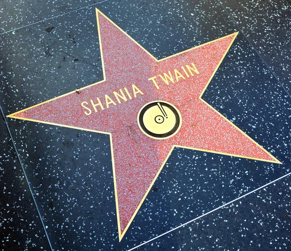 Hollywood Usa April 2015 Walk Fame Star Shania Twain Canadian — Stock Photo, Image