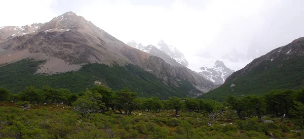 Landskap Monte Fitz Roy Berget Nationalparken Los Glaciares Patagonien Gränsen — Stockfoto