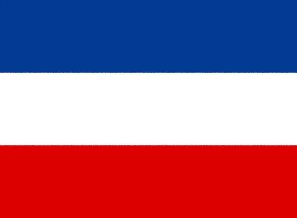 Original Och Enkelt Konungariket Jugoslavien Flagga Isolerad Vektor Officiella Färger — Stockfoto