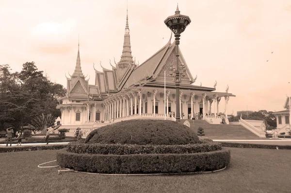 Phnom Penh Cambogia März Der Königspalast Ist Ein Gebäudekomplex Der — Stockfoto