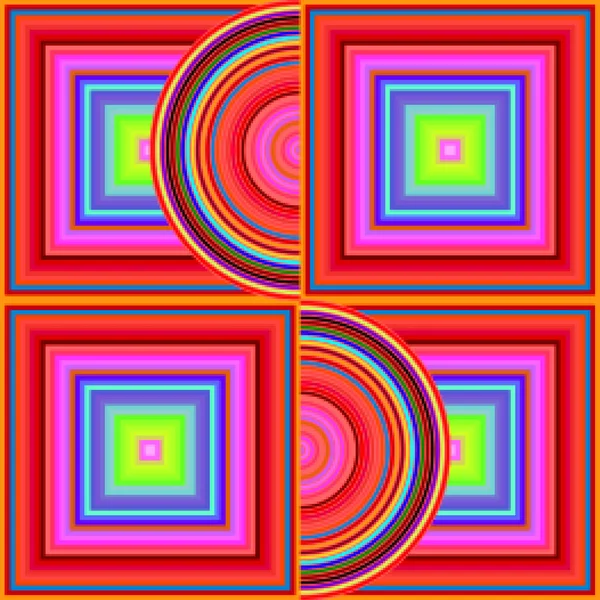 Blur Pixel Seamless Colorful Pattern Circles Squares — Stock Photo, Image